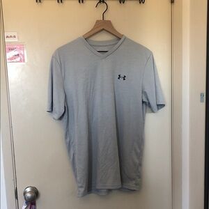 Under Armour Men's Light Gray V-Neck Tee